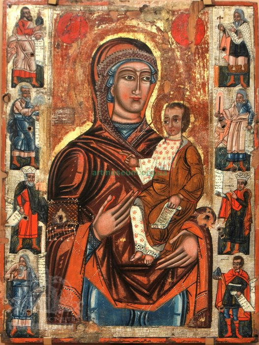 Ікона «Богородиця Одигітрія з пророками» - artmuseum.org.ua